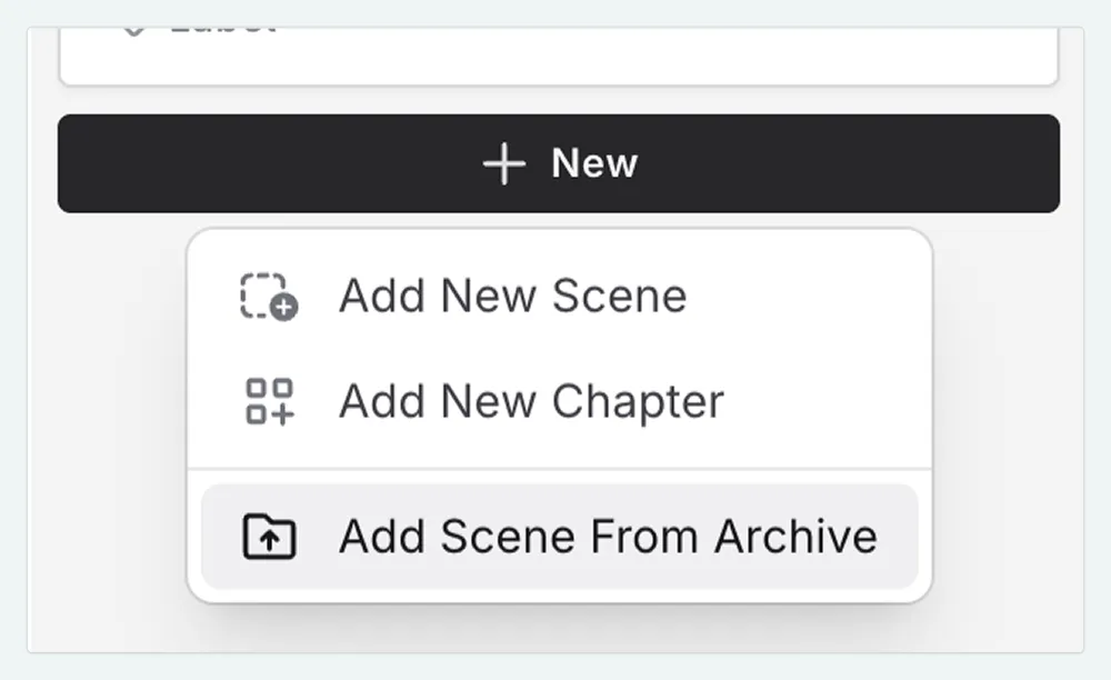 Restoring scene from plan view