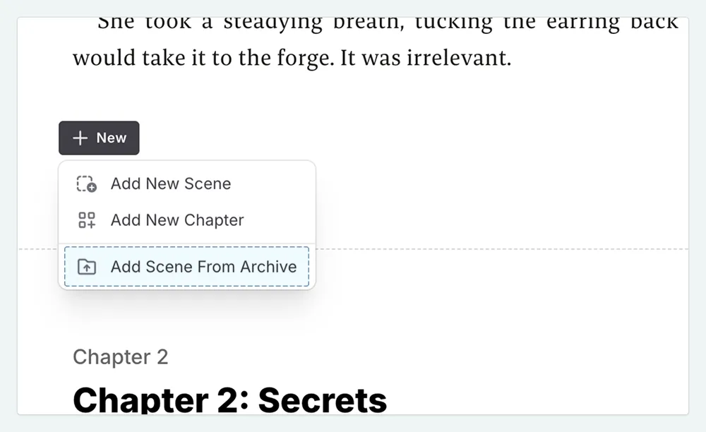 Restoring scene from write view