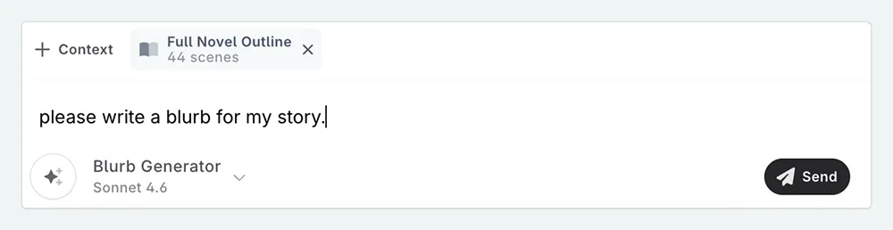 Blurb Generator Prompt ready to send