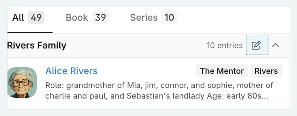 Custom category section