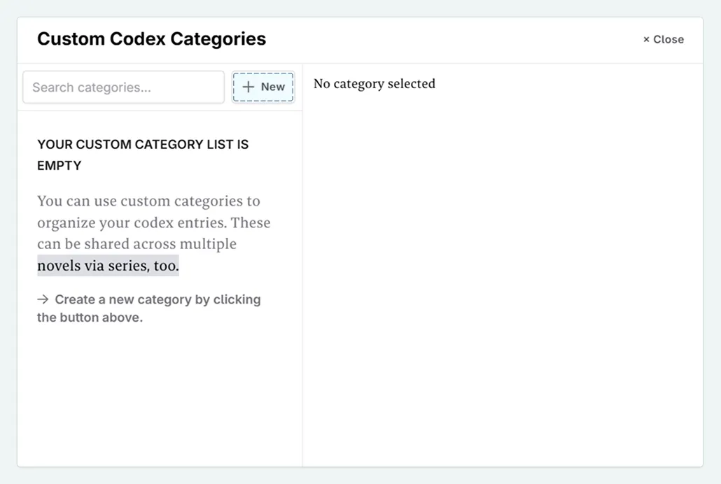 Create new custom cateogry