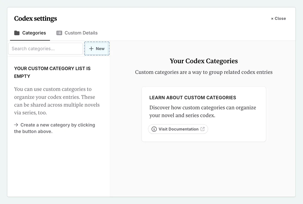 Create new custom category