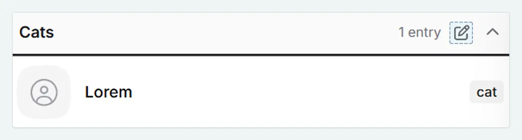 Custom category section