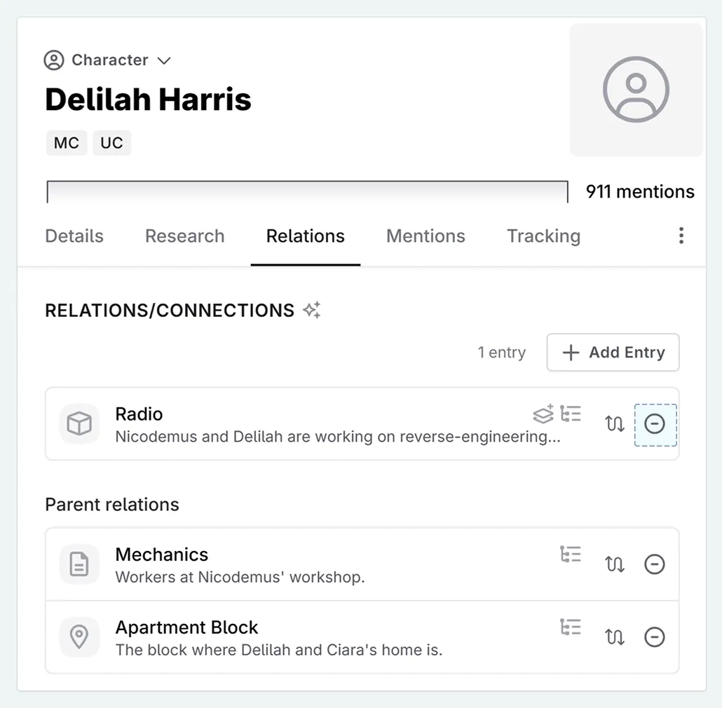 Delete nested reference