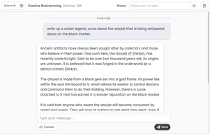 The Tinker Chat interface inside the Workshop