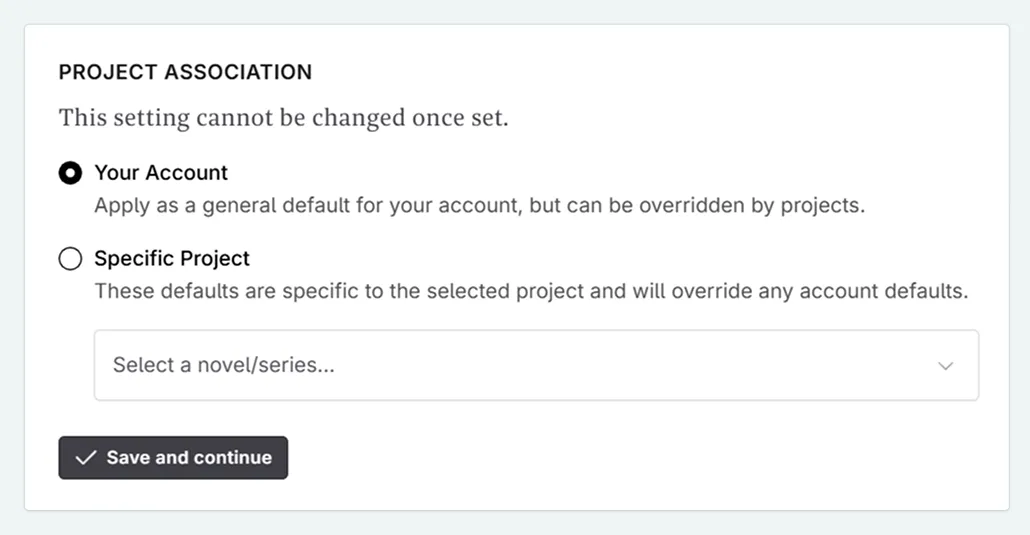assigning default prompts to projects