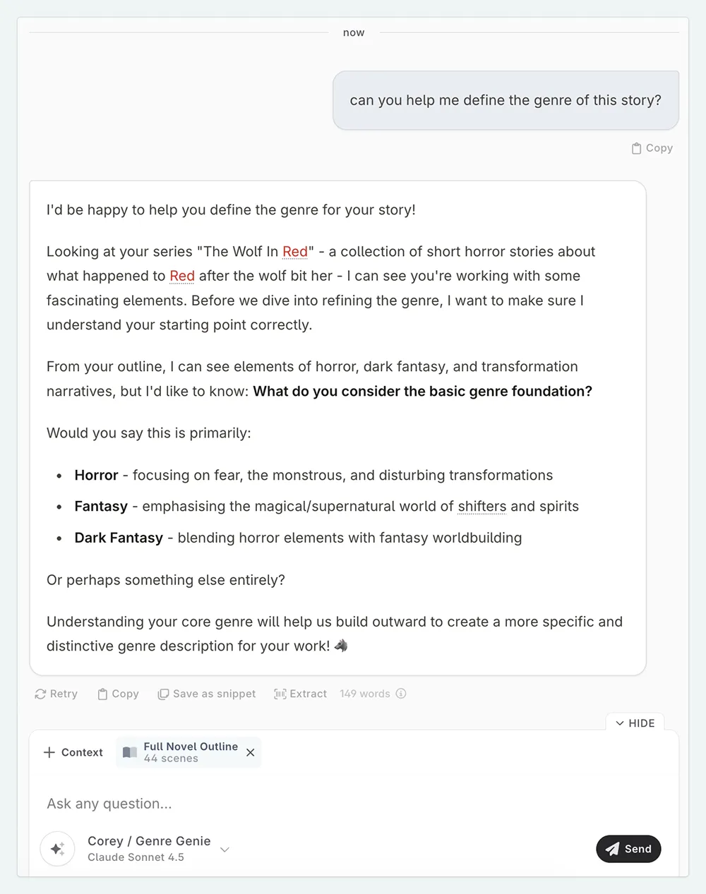 A screenshot of the Genre Genie Preset in action.