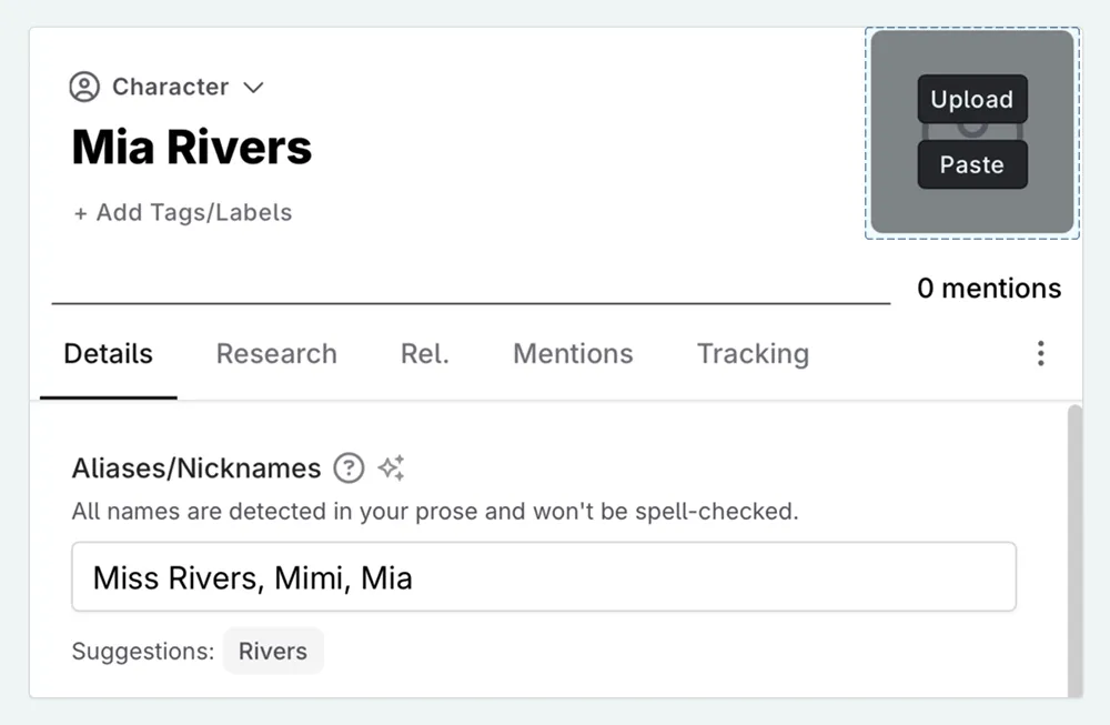 A close image of a Codex entry, with the mouse hovering over the image icon