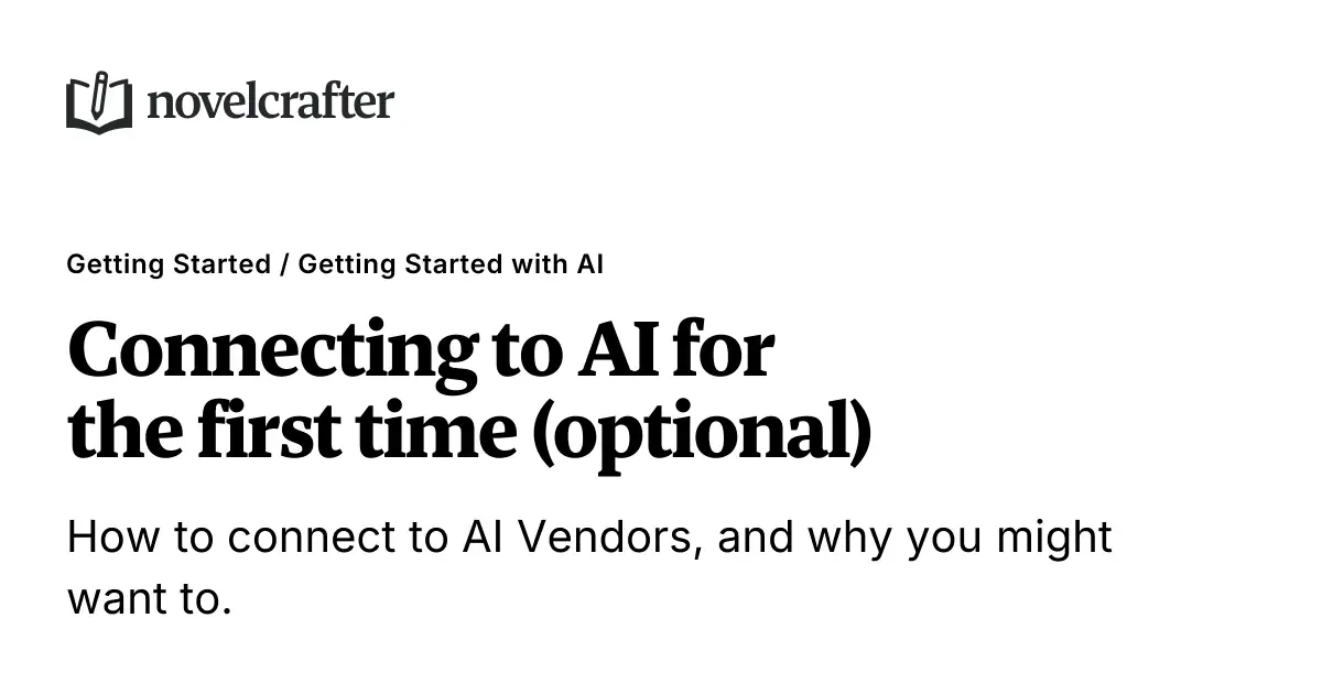 Connecting to AI for the first time (optional) - Getting Started with ...