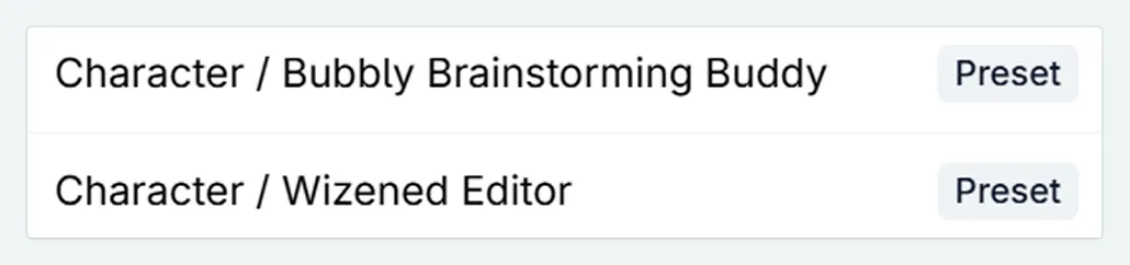 Create submenu for prompts