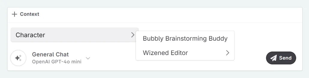 Select prompts in sub-menu