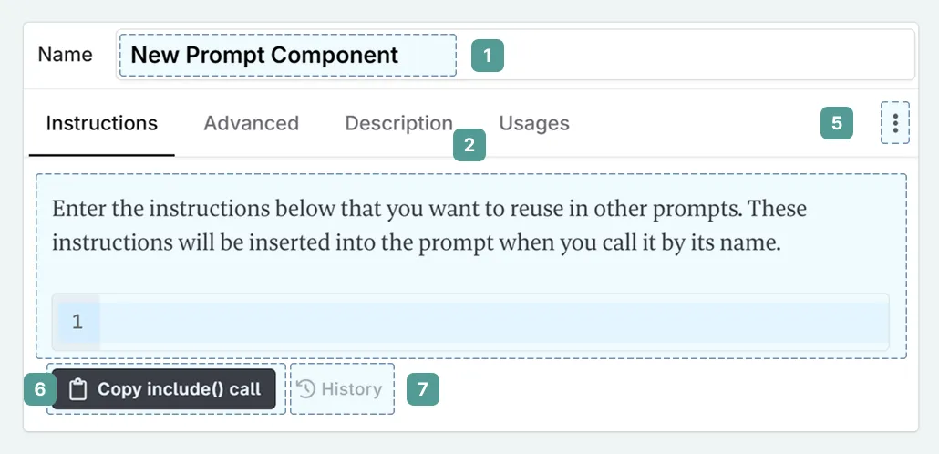 Prompt component anatomy