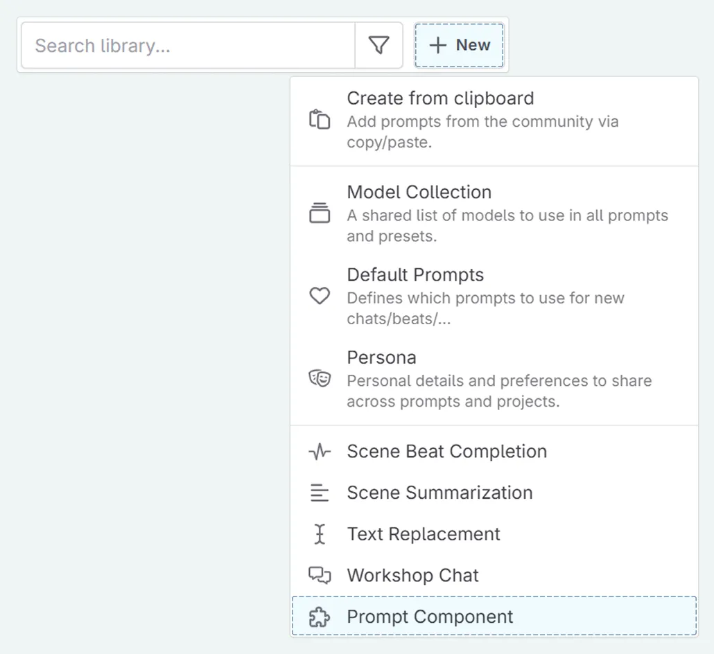 prompt component creation