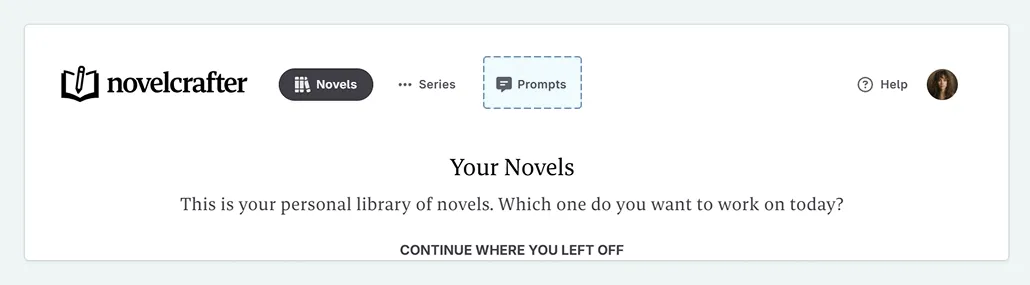 prompt library button