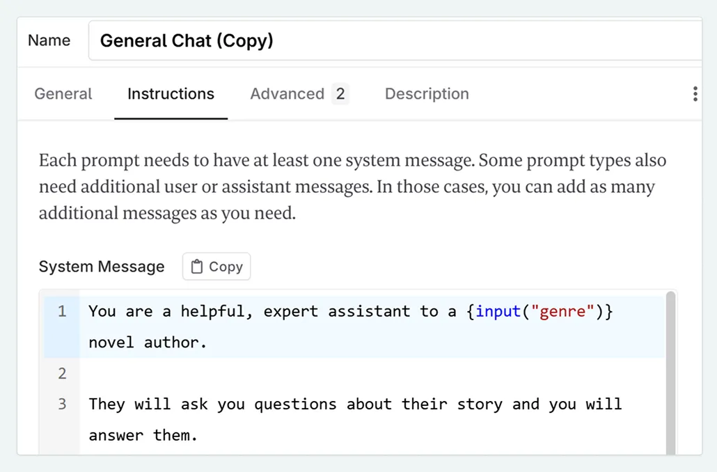 prompt input examples