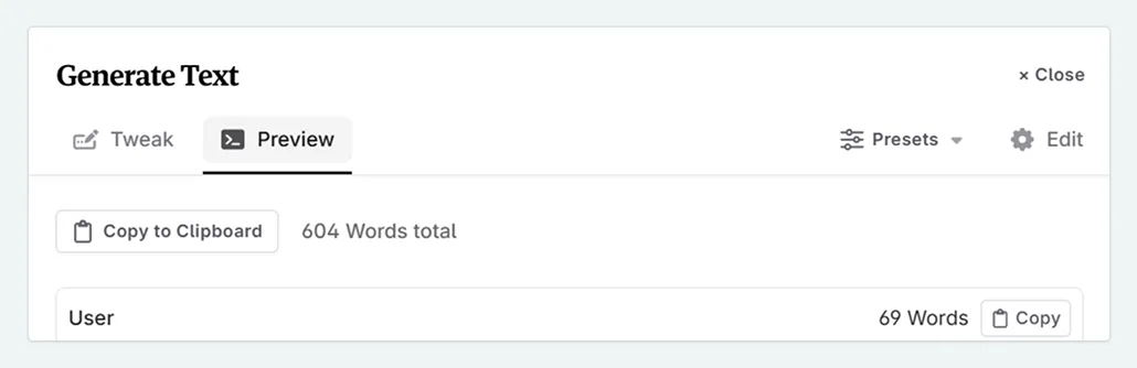 Copy final prompt to clipboard