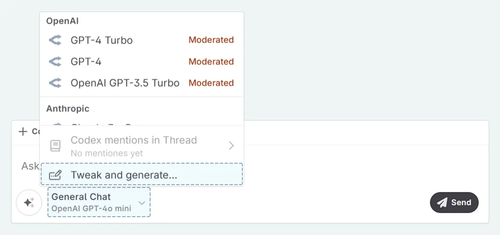 prompt preview from chat