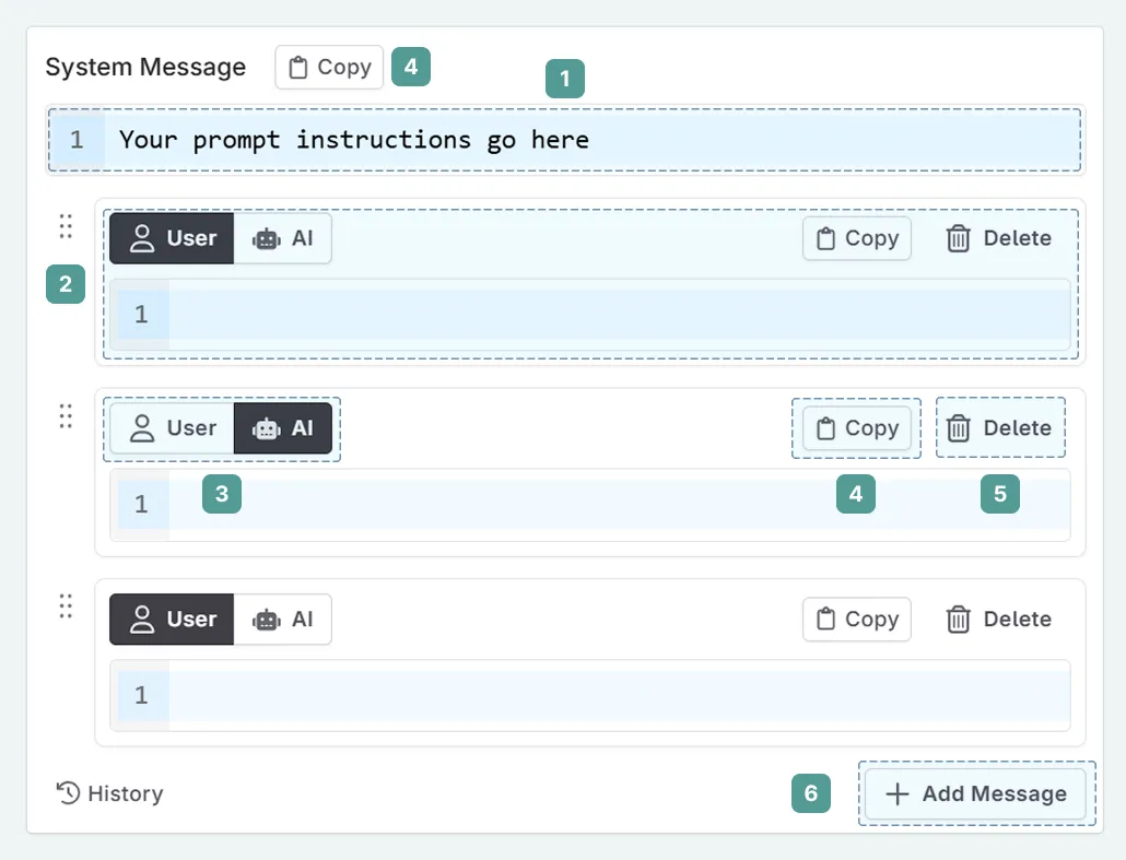 Instructions for a prompt