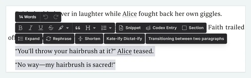 text replacement prompts