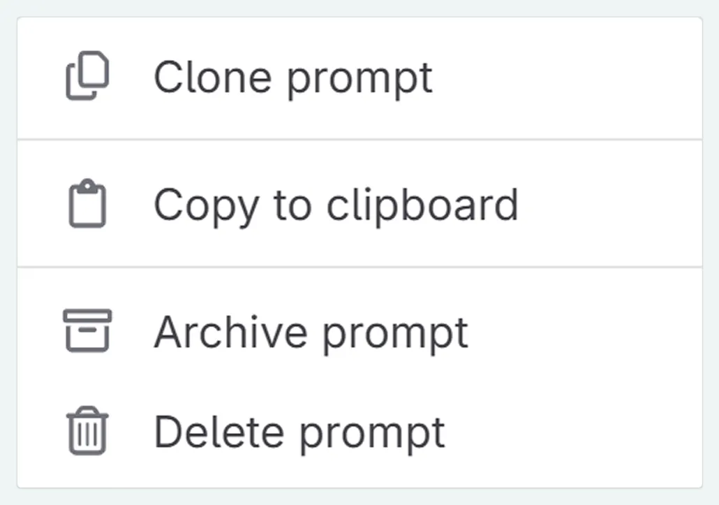 Copy custom prompt