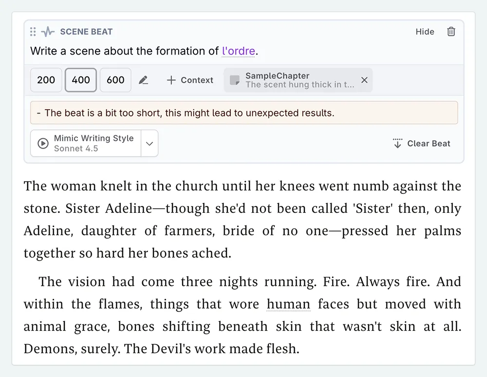 The style mimicry Preset in action