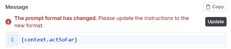 Update your message
