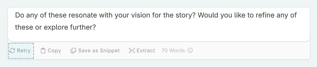 Retry chat generation